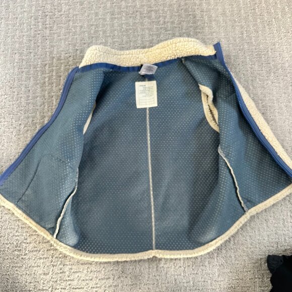 Patagonia Retro Fleece Sherpa Vest, XS, Cream/Blue, Unisex - Picture 4 of 7